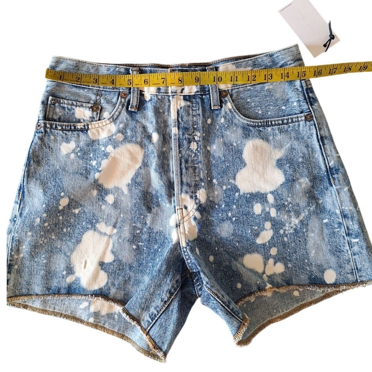 Re/Done Womens Splash 70S High Rise Flat Front Cut-Off Shorts Size 30