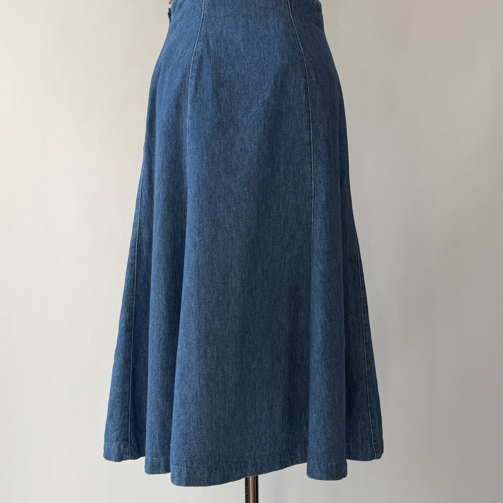 Vintage Ralph Lauren Country Side Zip Denim Skirt S