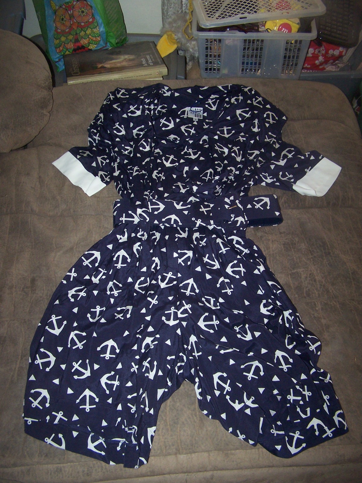 Vintage Super Cute Ladies Cynthia Howie Nautical Classy Romper Size 12 NWOT