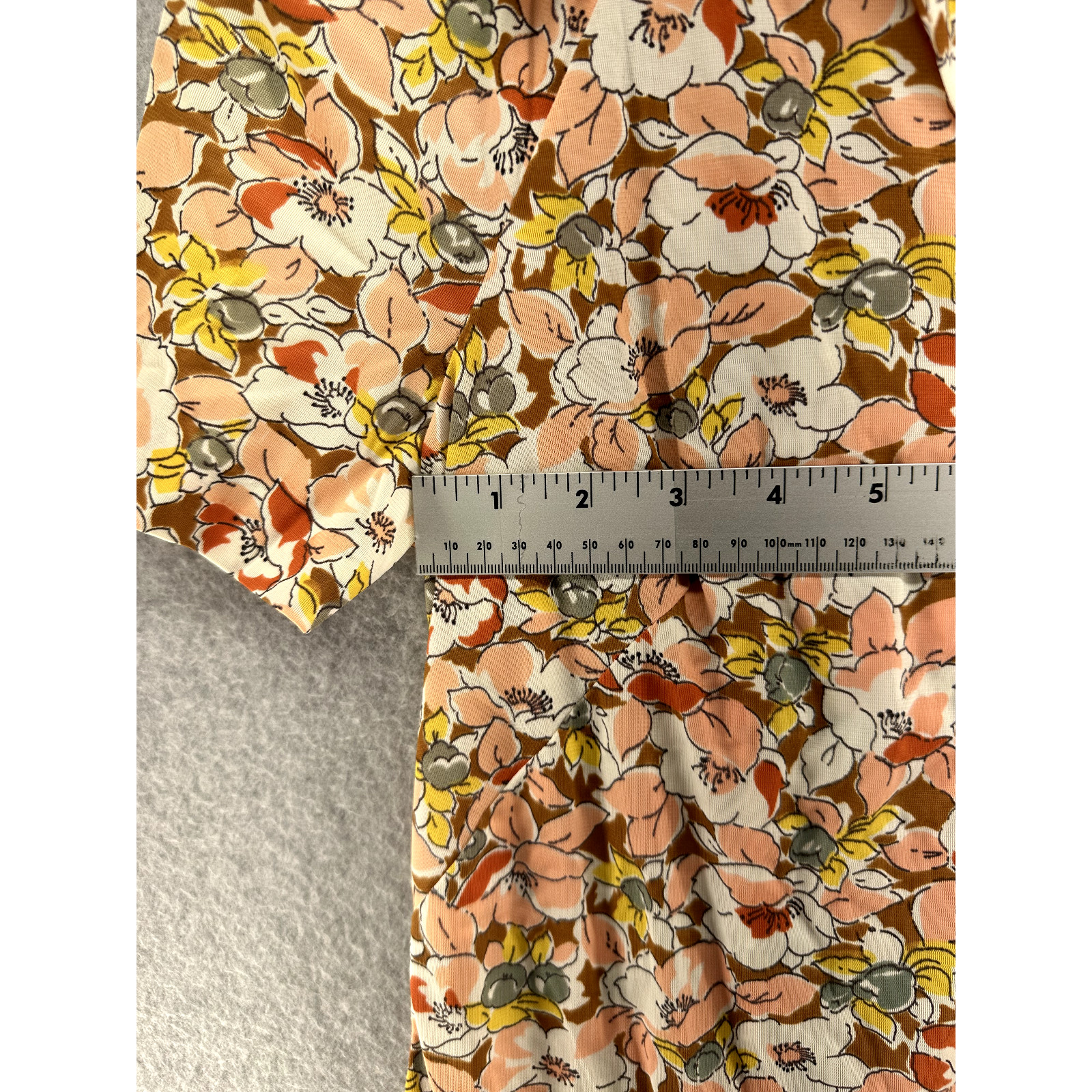 Handmade Womens Blouse Top Size XS See Measurements Multicolor Floral Vintage