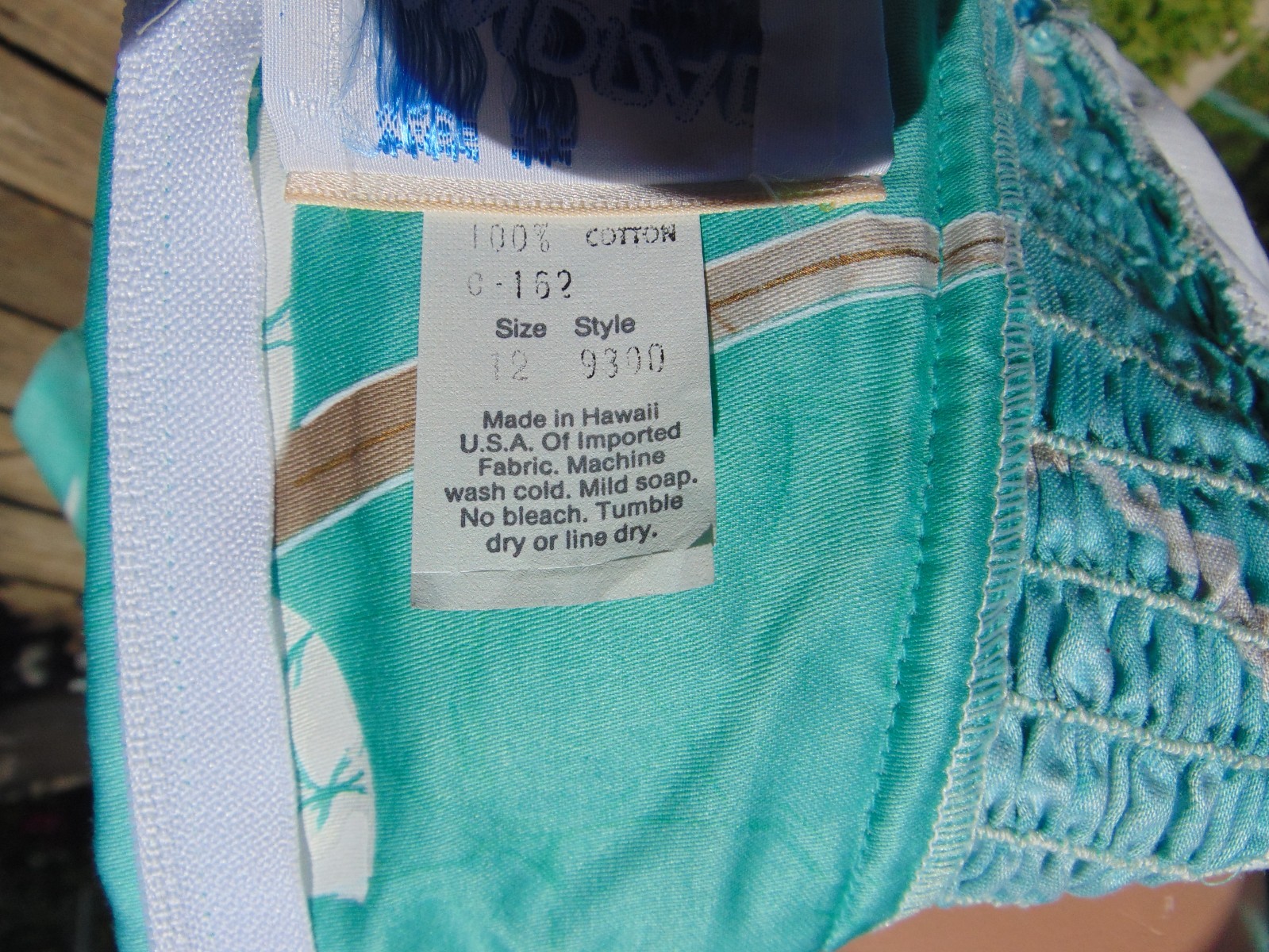 Vtg 70s Sun Fashions for Andrade Sarong Skirt Hawaiin Playsuit Romper sm