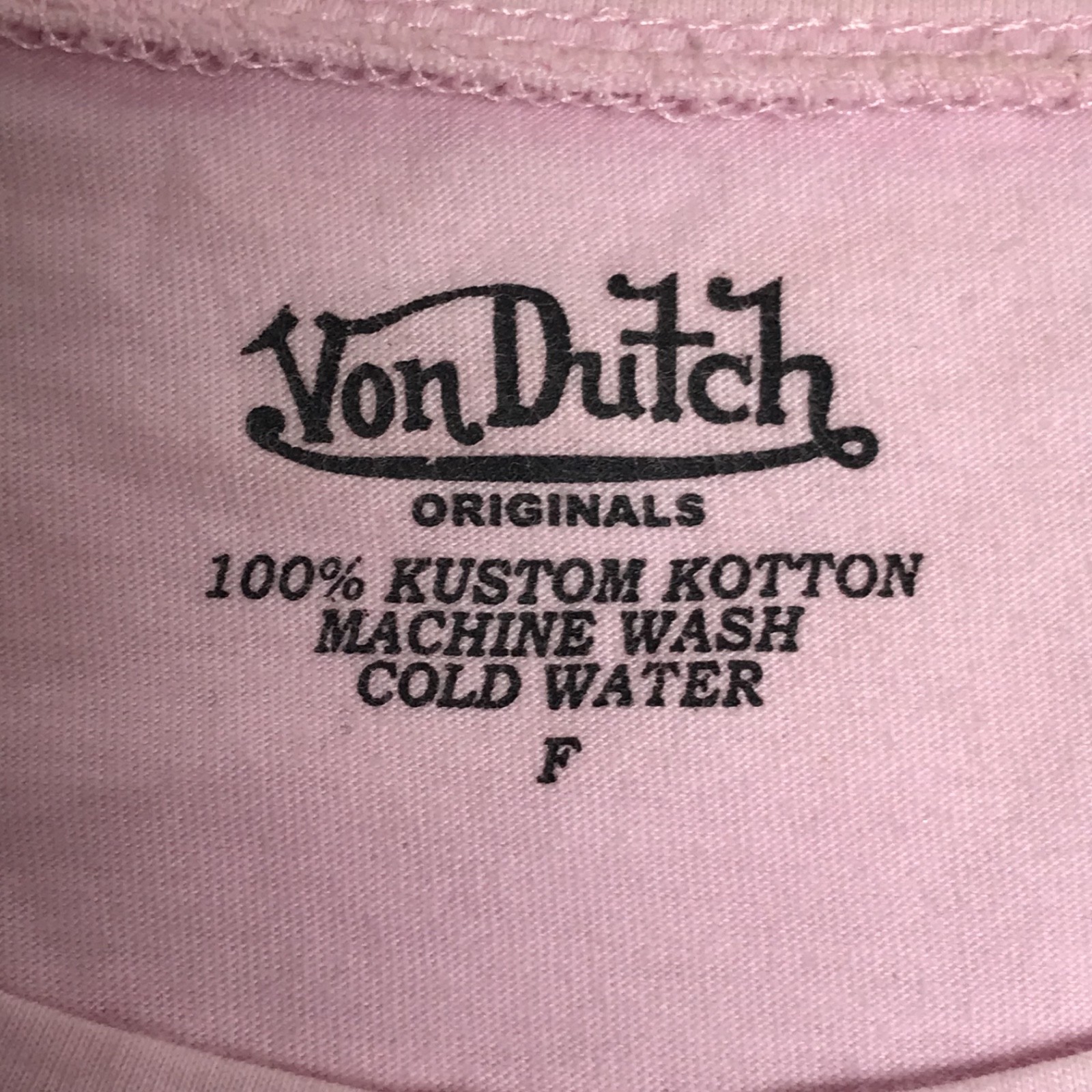 Von Dutch Pink Women’s Singlet Size Small ( RARE )