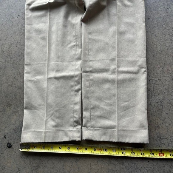 Vintage 70s/80s tan/cream farah trouser pants Talon zipper 27″ waist