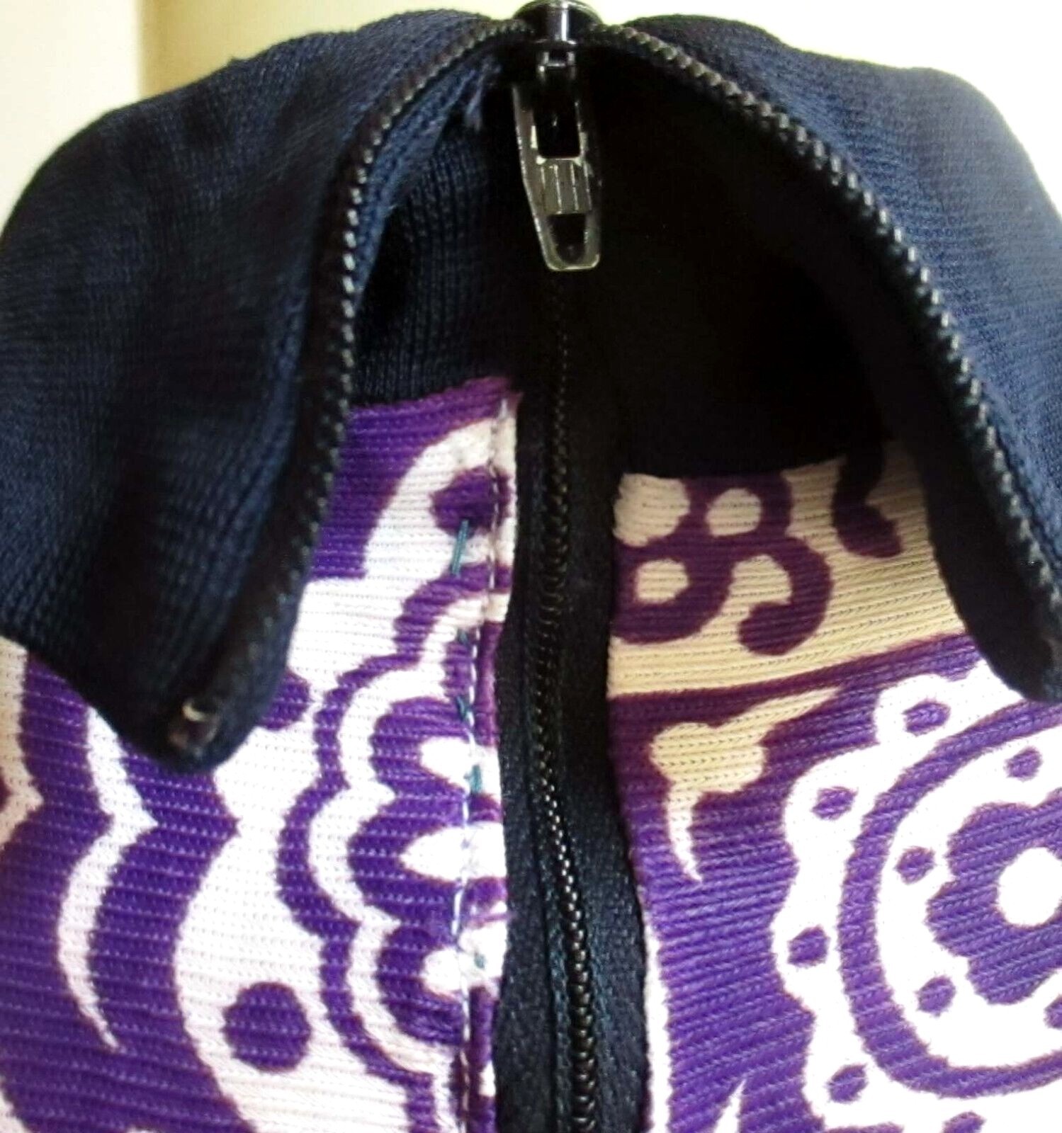 True Vintage Dress 6/8 1970’s Mod Purple Print Acetate Mini Geometric Zipback