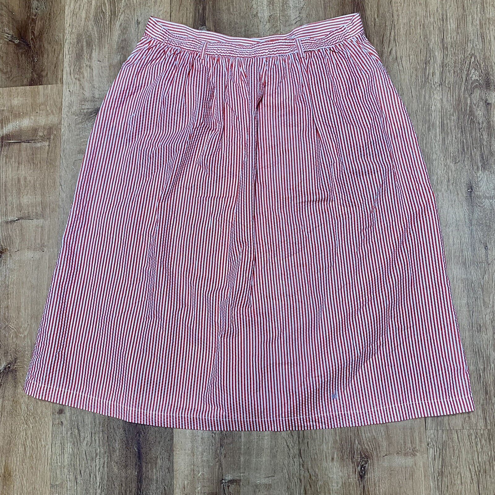 VTG Women’s Plus Red Below Knee Sz 20 Barber Shop Steam Punk Lightweight Pockets