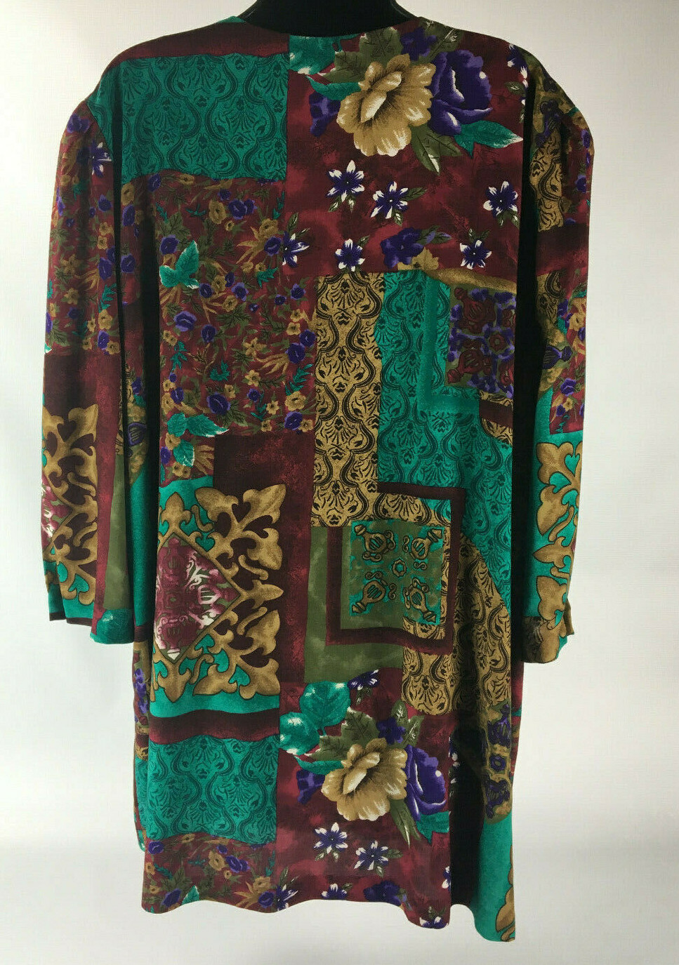 Vintage Multi-color Floral Women’s Rayon Jacket Top – Robert Too – Size 22WP