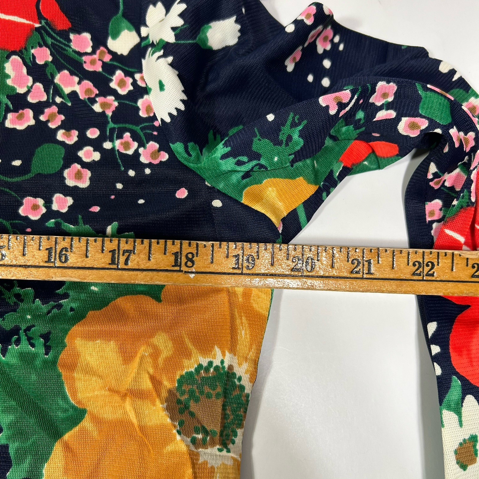 NWT Vtg 60s PARADE NY 2pc Set Multi Floral Button Up Top & Wide Leg Pants Sz 14