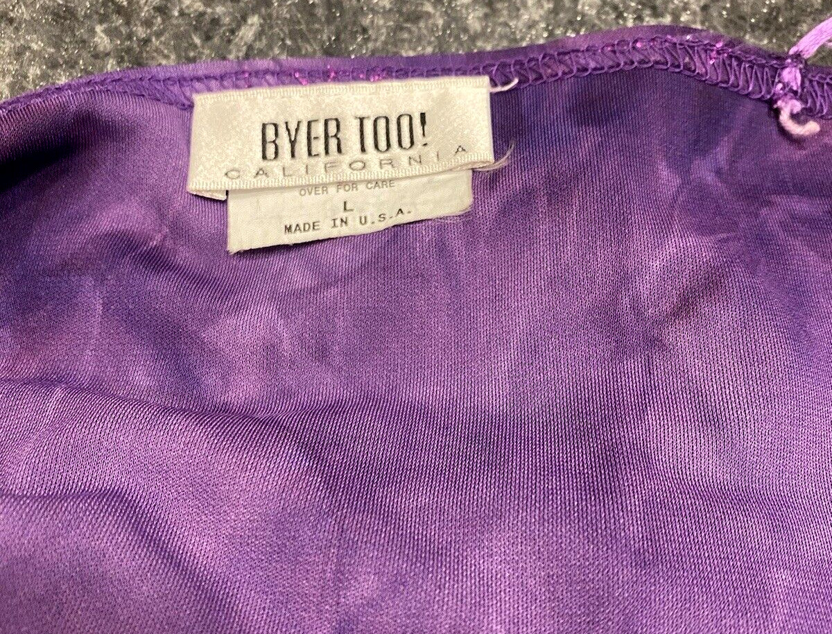 Vintage BYER TOO! California Purple Dress Juniors Size Large