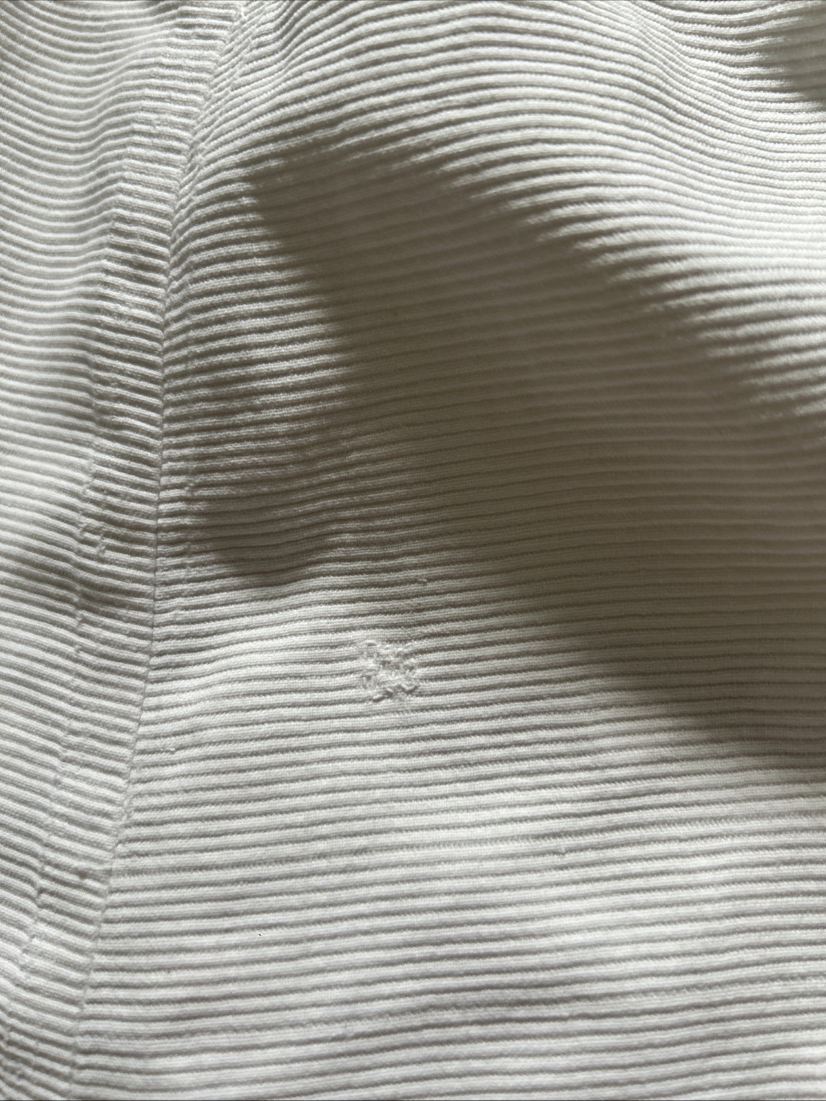 Antique White Heavy Ribbed Cotton Petticoat Patched Area
