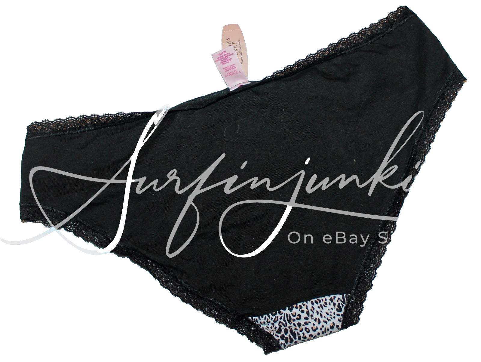 Victoria Secret Vintage Panty Panties XL Cotton Bikini Low Rise Hiphugger Animal