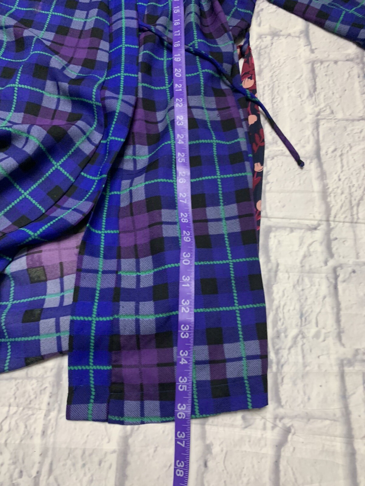 Vintage Robe Plaid 1960s MCM Small