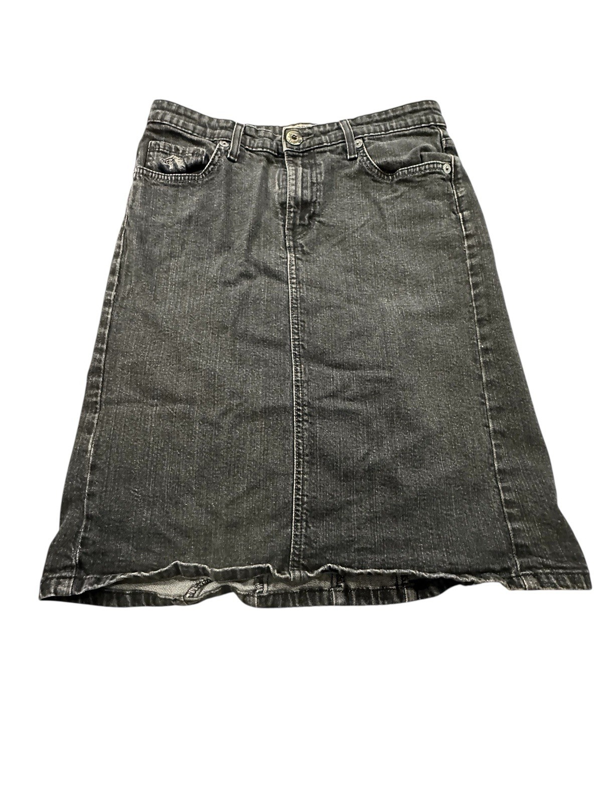 Jordache Vintage Women’s Jeans Skirt Size 7/8 29″ Waist Black 5 Pocket Design
