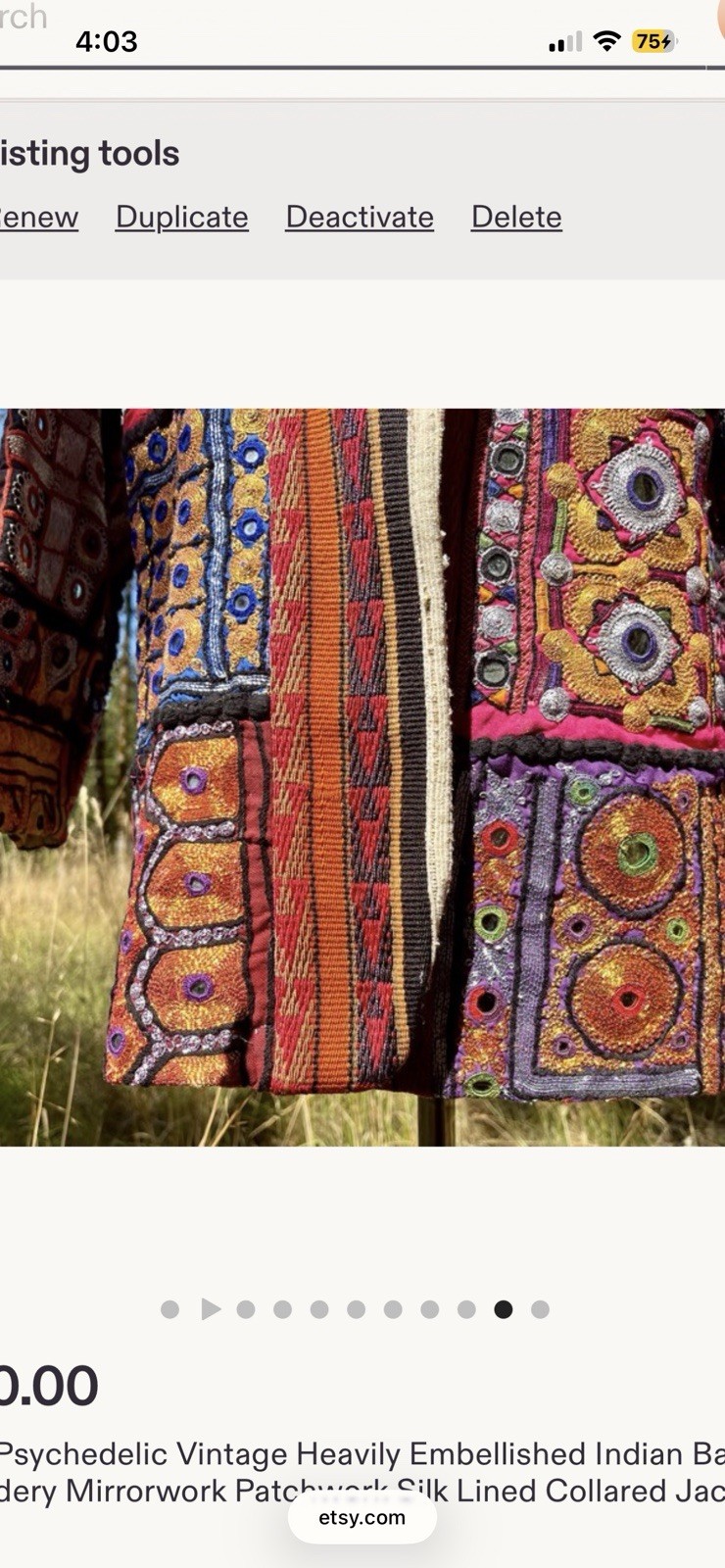 Banjara Indian Patchwork Mirrorwork Silk Colorful Rock n Roll Festival Jacket