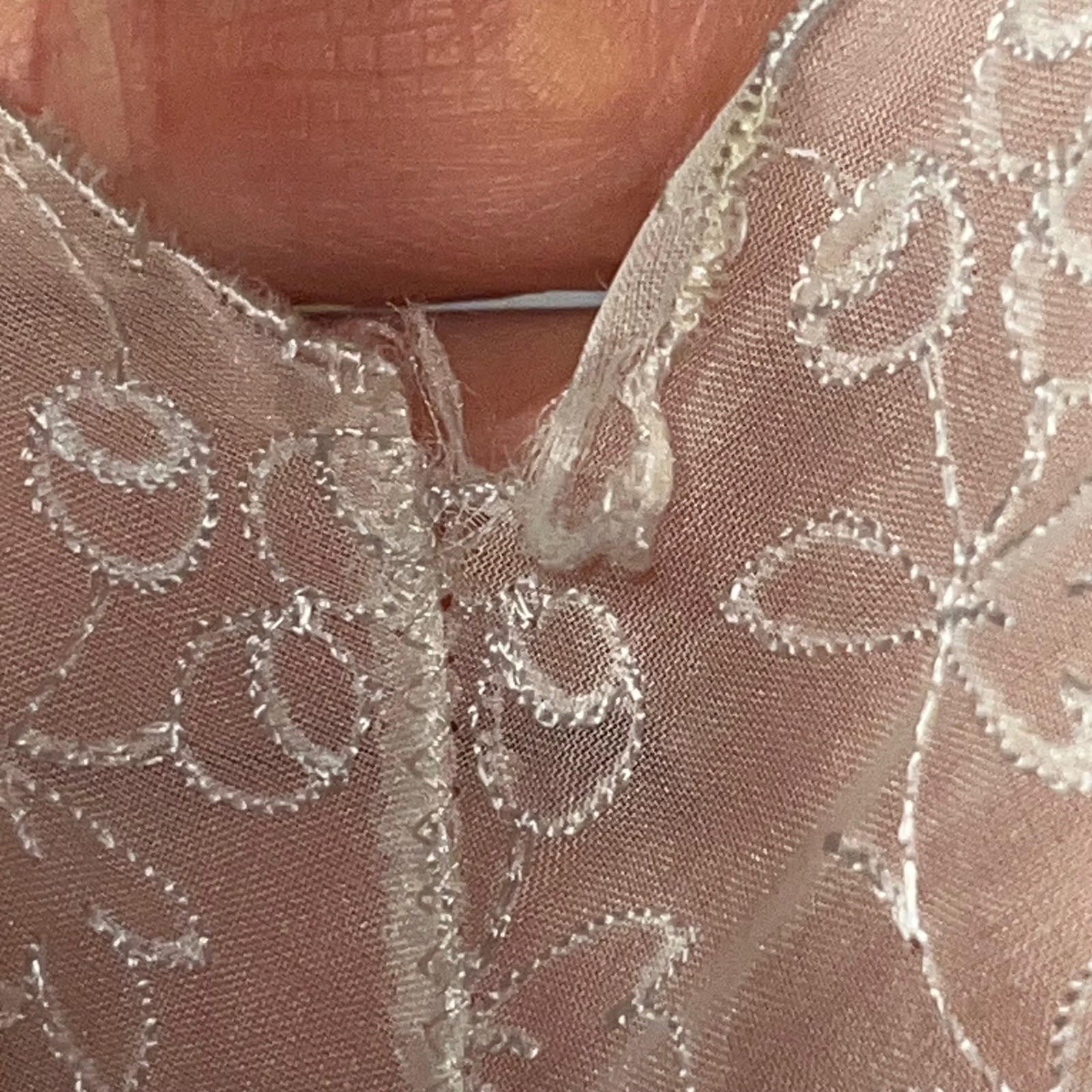 Vintage Lace Trim Full Slip Women Size M Light Pink Mini Lingerie Nightie Retro