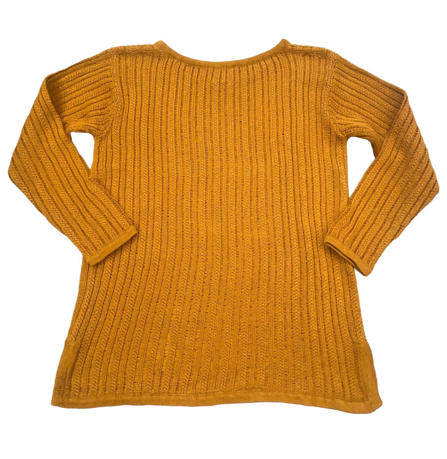 Vintage Designer DONNA KARAN NEW YORK Cotton Knit Weave Sweater 90s Y2K Med.