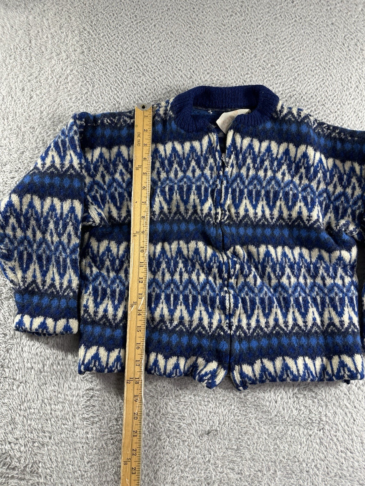 VINTAGE 50s Hans Heitsch Iceland Nordic Scandinavian Lambs Wool Sweater Sweden