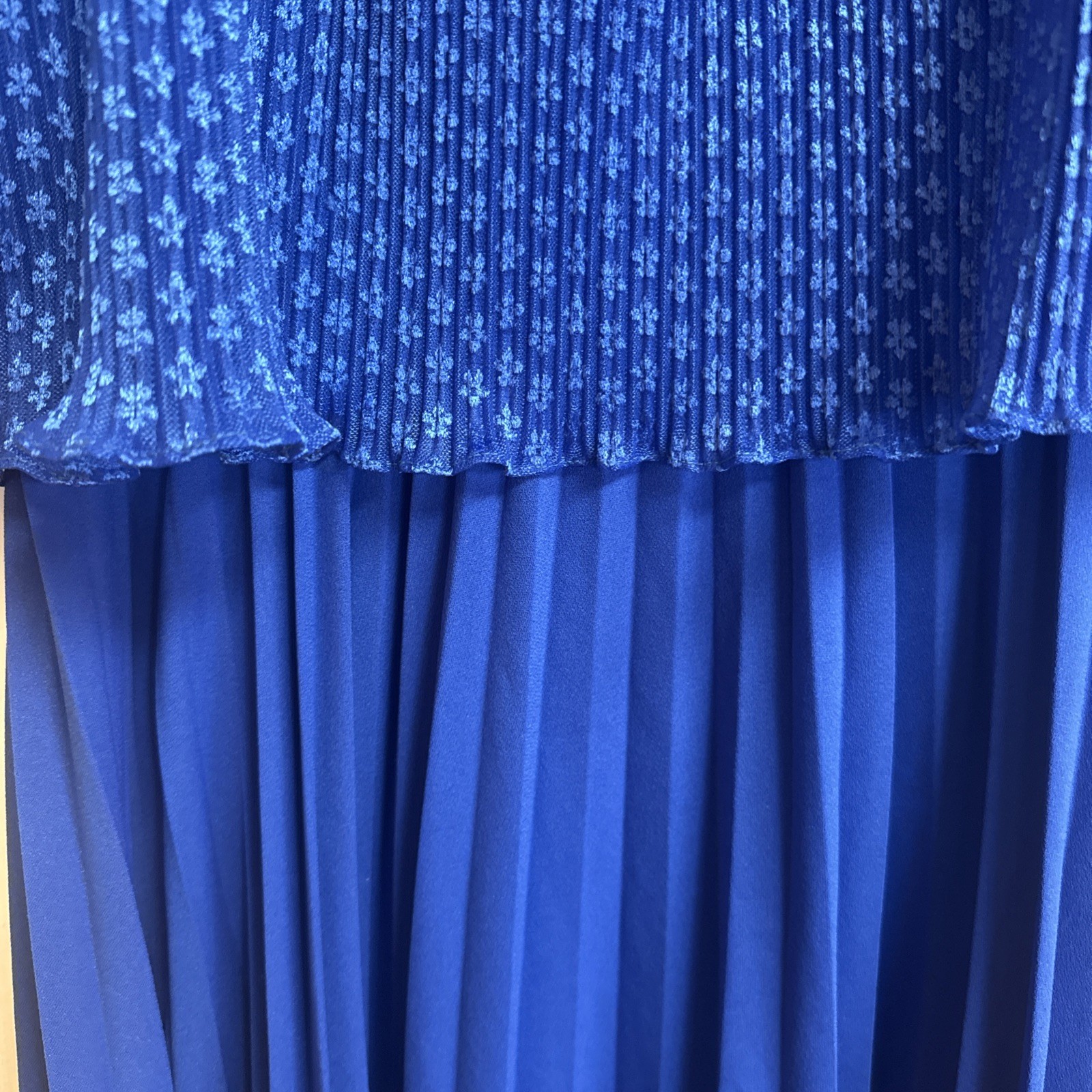 Vtg Lot 2-MCS LTD New York Blue & Pink Dress Pleated Dressy Cocktail Party Uniqu