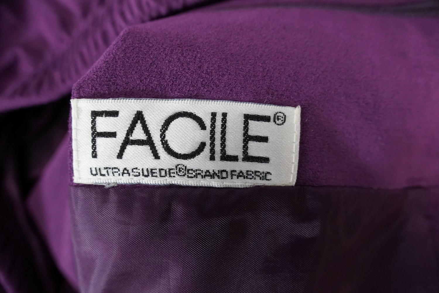 Vintage Da-Rue of California Purple Suede Jacket Womens Sz 12 Faux Made in USA