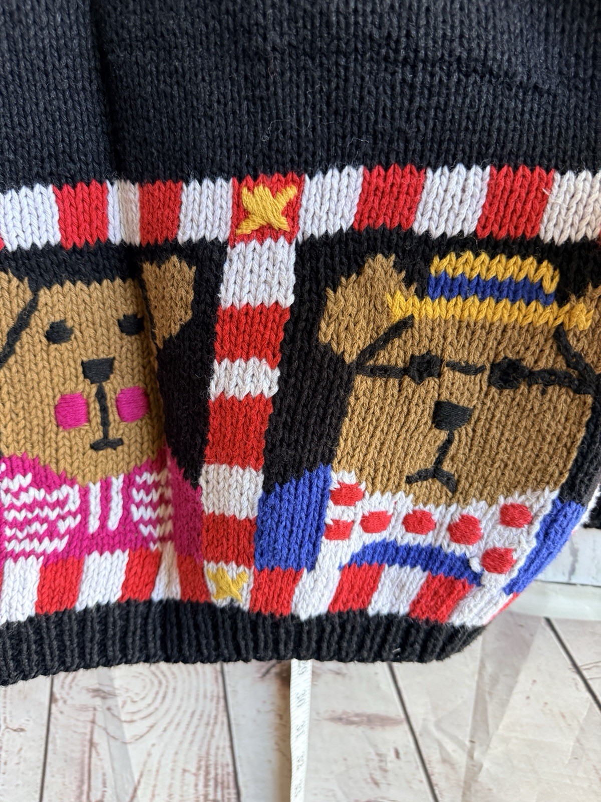 Vintage 80s-90’s Teddy Bear Sweater Grannycore Grandma Teacher Whimsy L