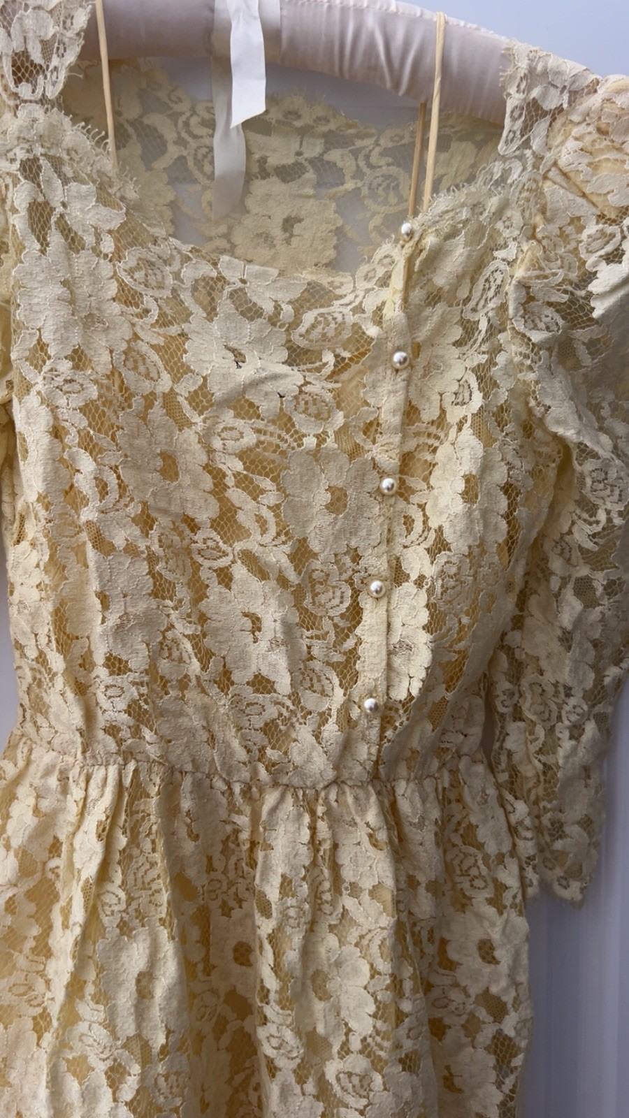 Vintage Cachet by Bari Protas lace dress-80s Size 3/4