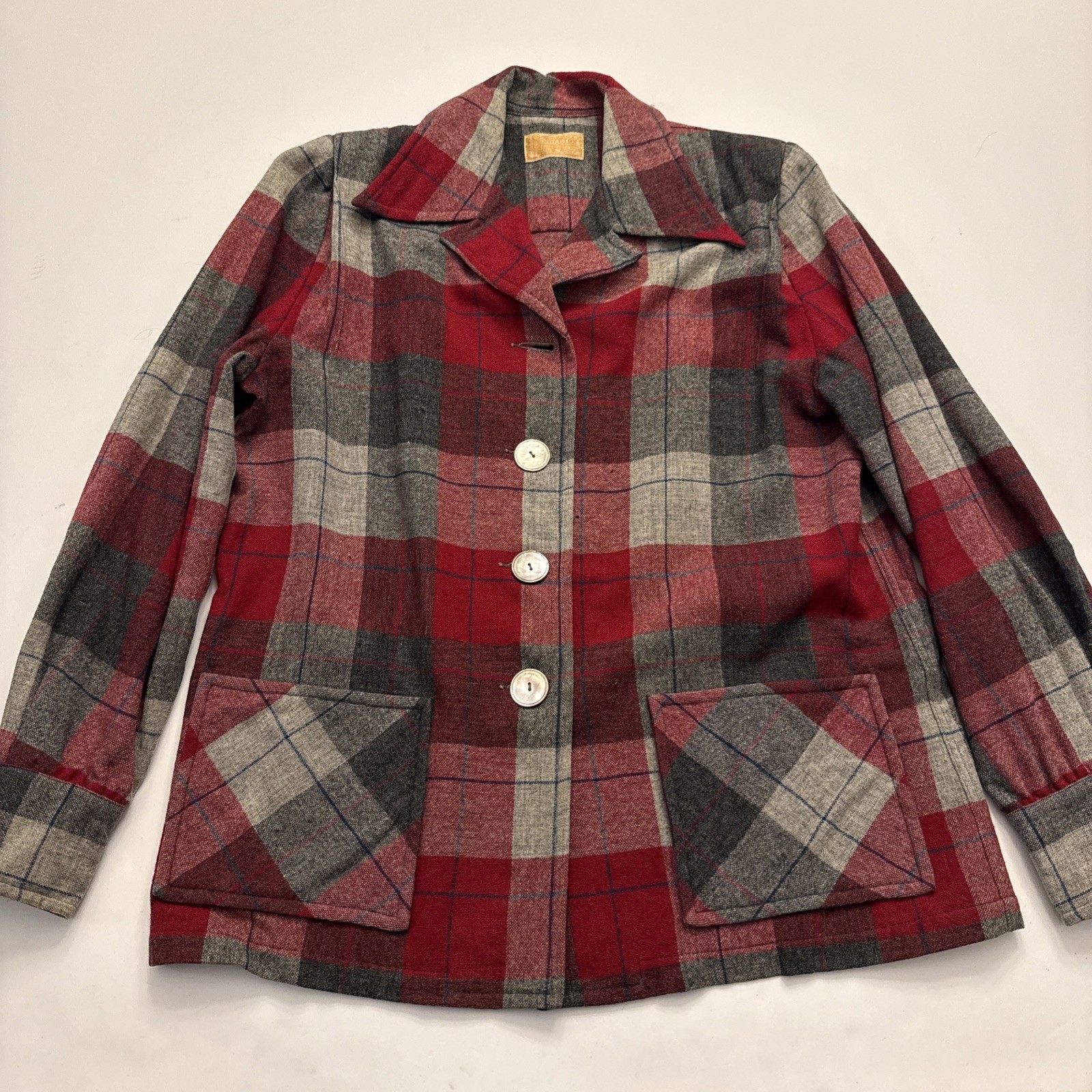 VTG 70’s Pendleton Shirt Jacket Wool Shacket Field Tartan Plaid Women’s M/L