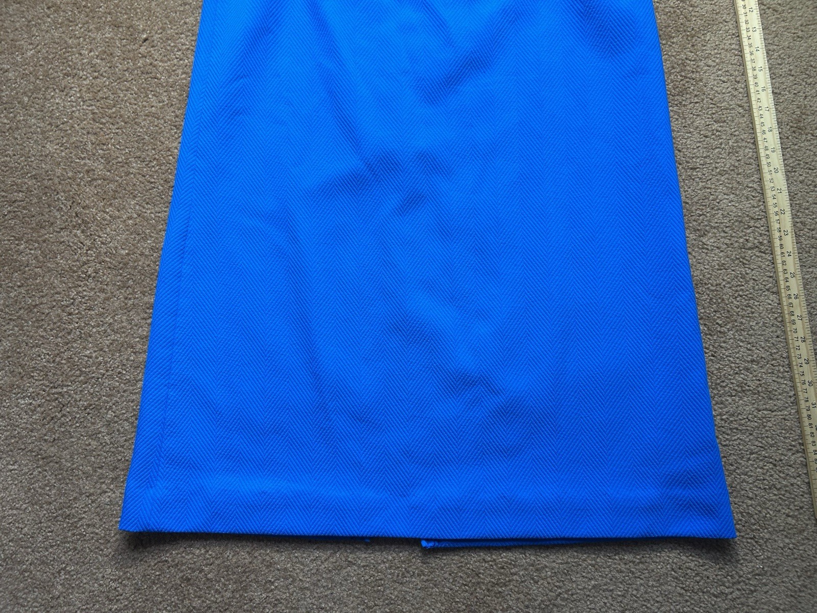 Vintage 1970s Terry Chicago Cobalt Blue Maxi Skirt Talon Zipper Herringbone M/L?