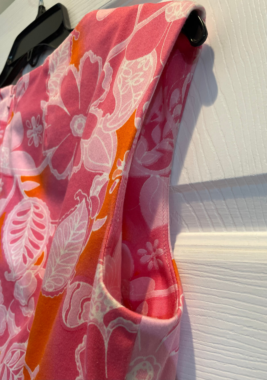 Vintage Hawaiian print Maxi Dress Size S Cotton/polyester stretchy
