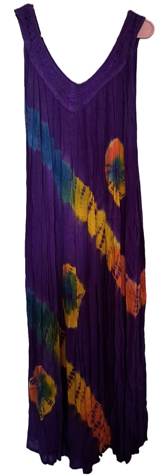 Purple Crinkle Bohemian Hippie Festival Sun Dress 6/8/10
