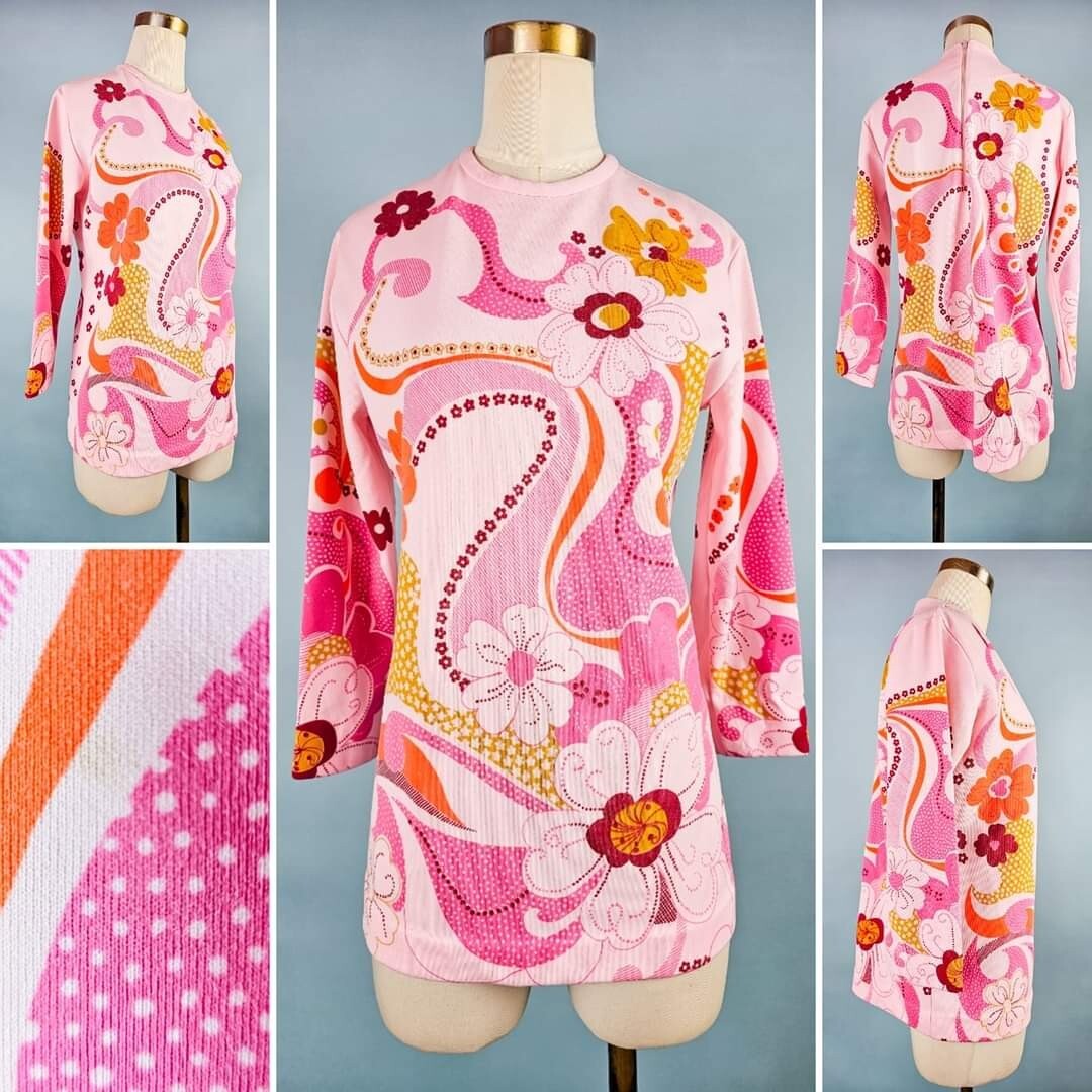 70s Pink groovy top