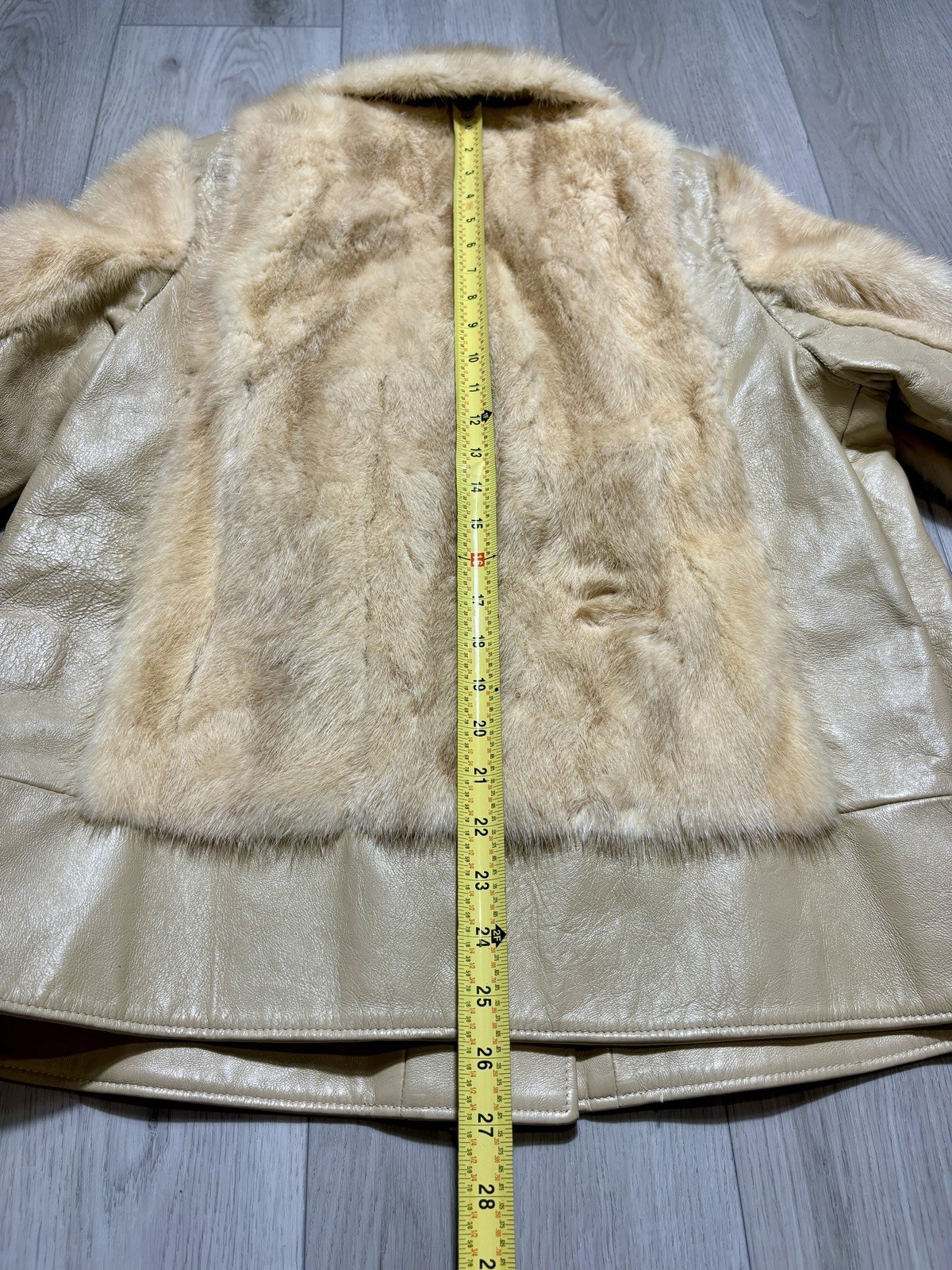 VTG 1960s Maurie Gaull Furs Boston Genuine Fur Leather Trim Coat Women’s Large