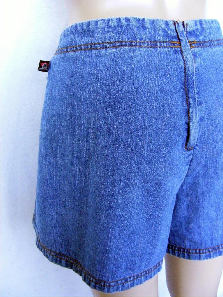 Born In America Skirt Shorts Denim Skort Blue Jeans 34″ Waist 13/14 Vintage USA