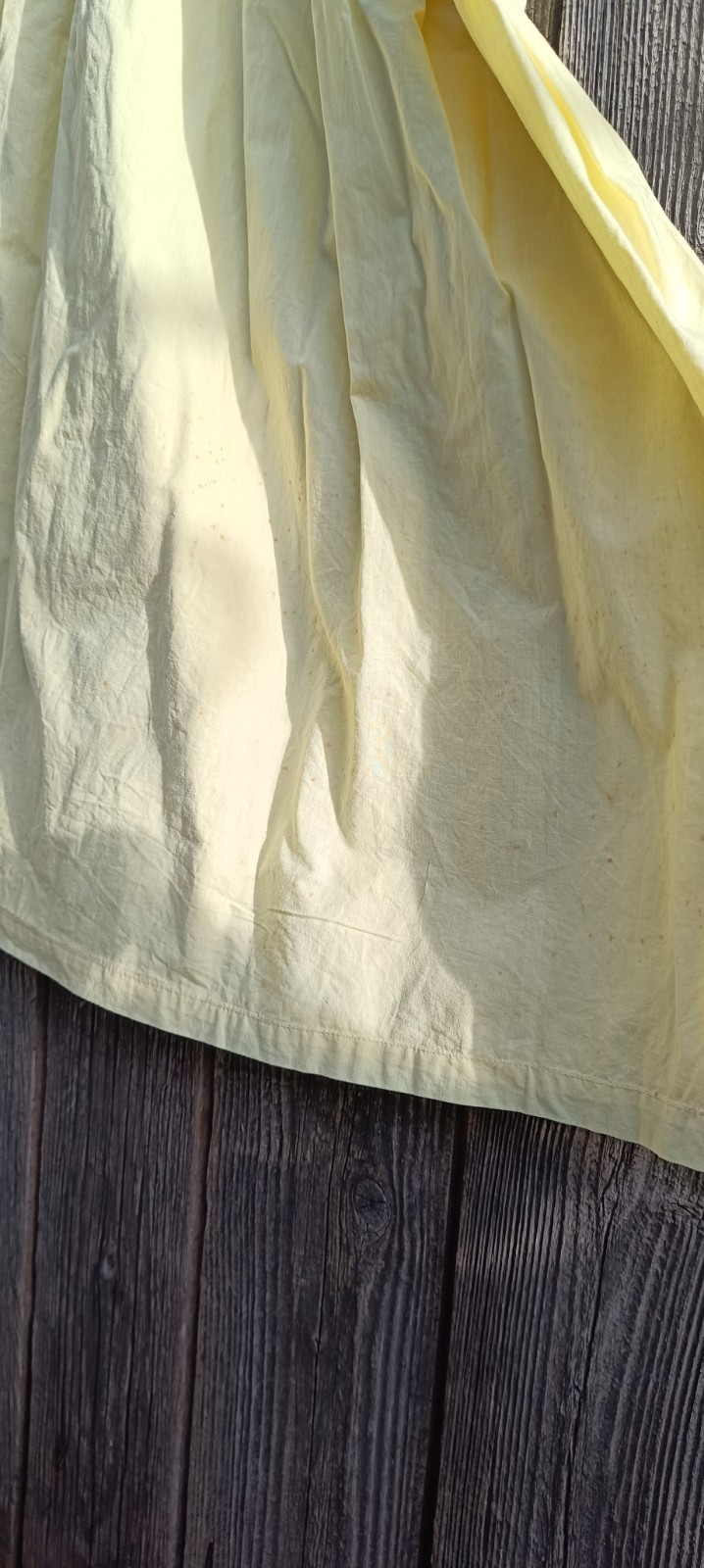 Vintage Vestro Dress Womens 36 38 Lemon Yellow Italy Pintuck Retro 70s Summer