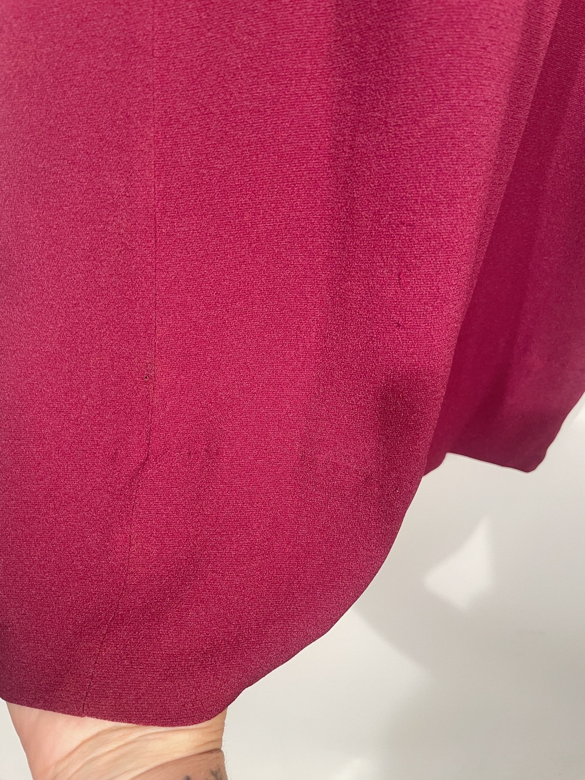 Vintage 1940’s Burgundy Rayon Crepe Dress Size S/M