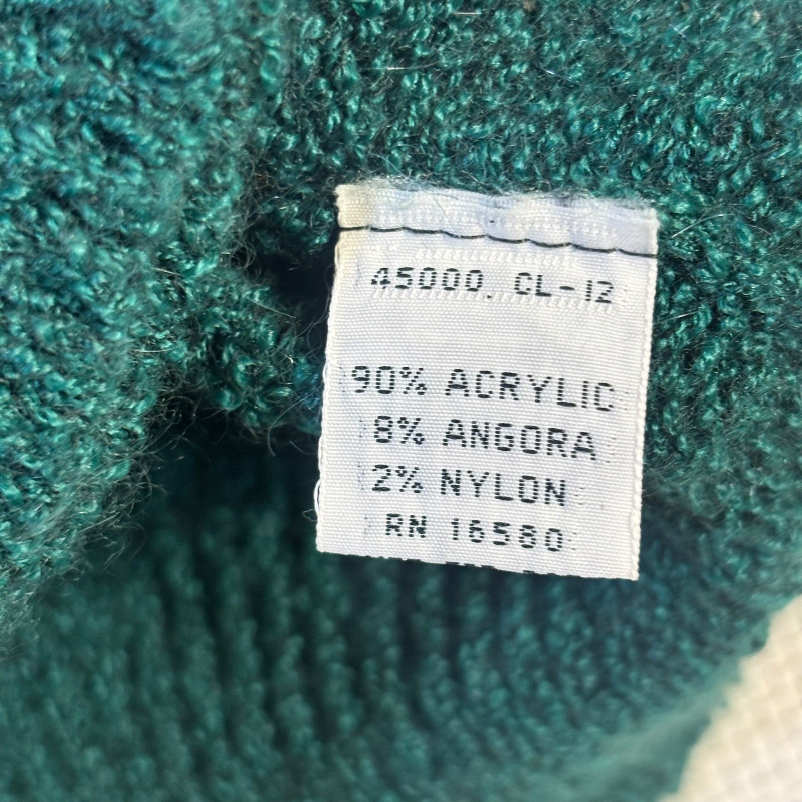Catalina Vintage Green Angora Blend Surplice Knit Sweater Vest XL 45000 CL-12