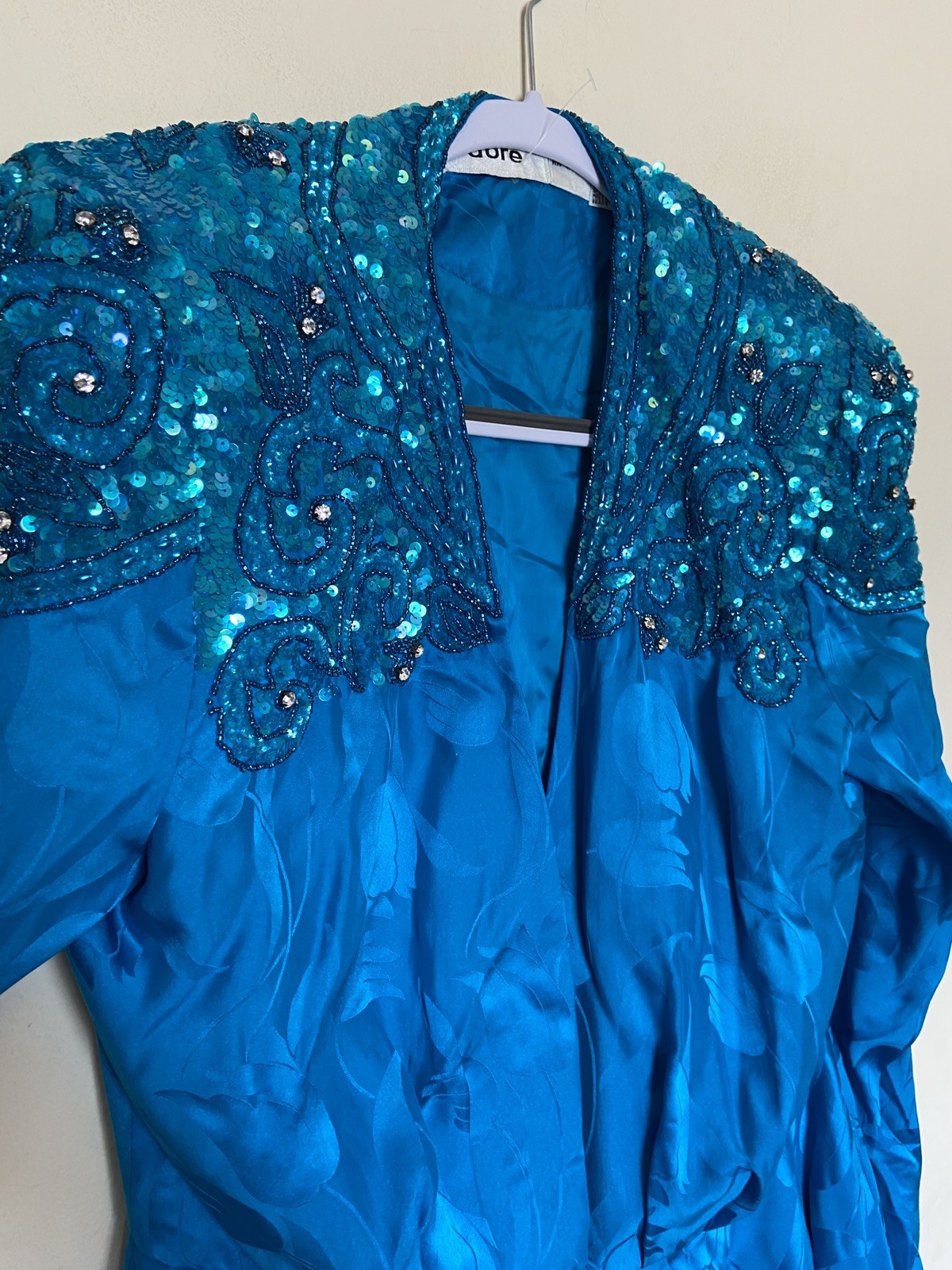 NWOT Vintage D’ore 100% Silk Sequin Beaded Paisley Embellished Jacket Sz 12