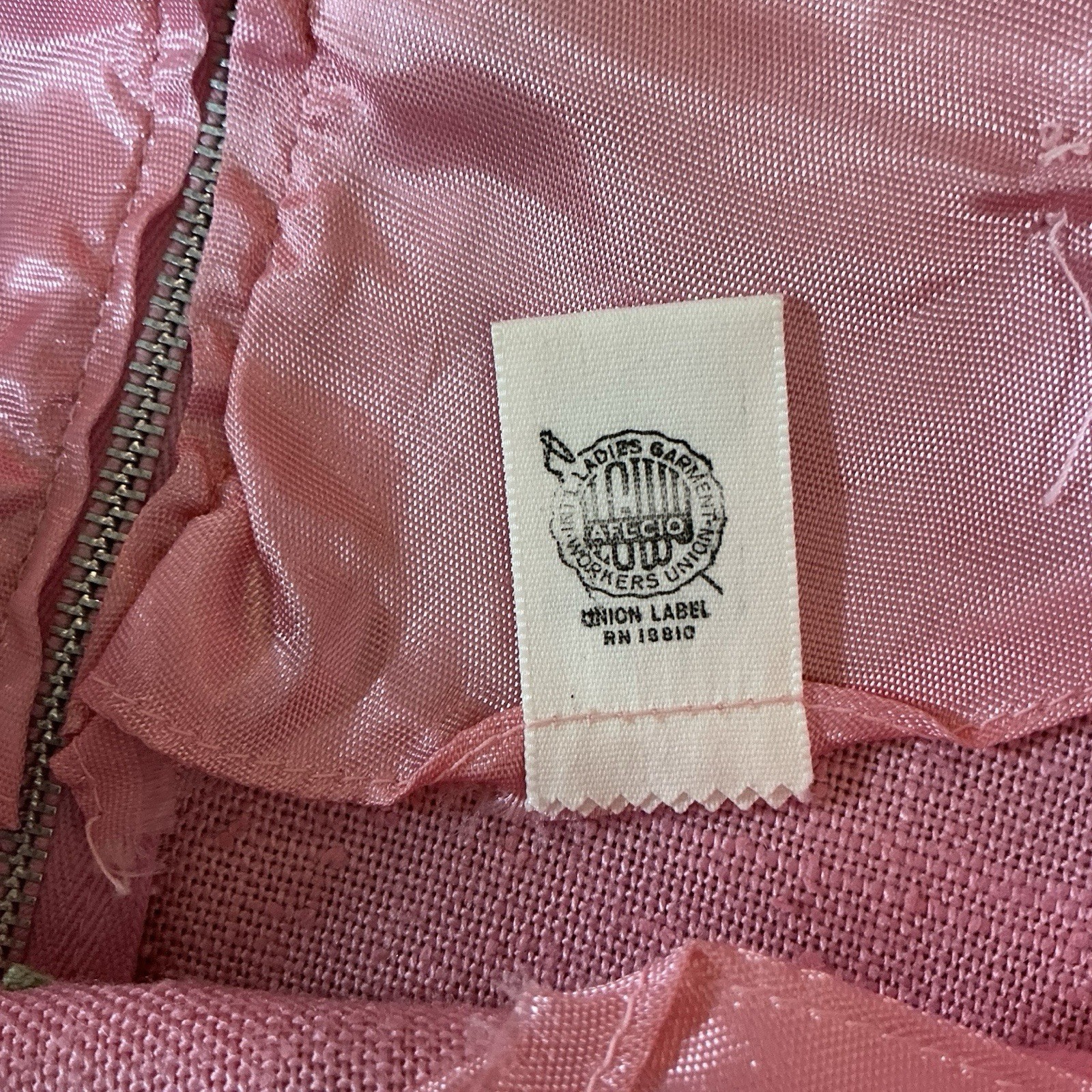 60s VTG Judy Wayne Pink Silk Viscose Dress Stripe Tweed Jacket Set Size 10 #39D7