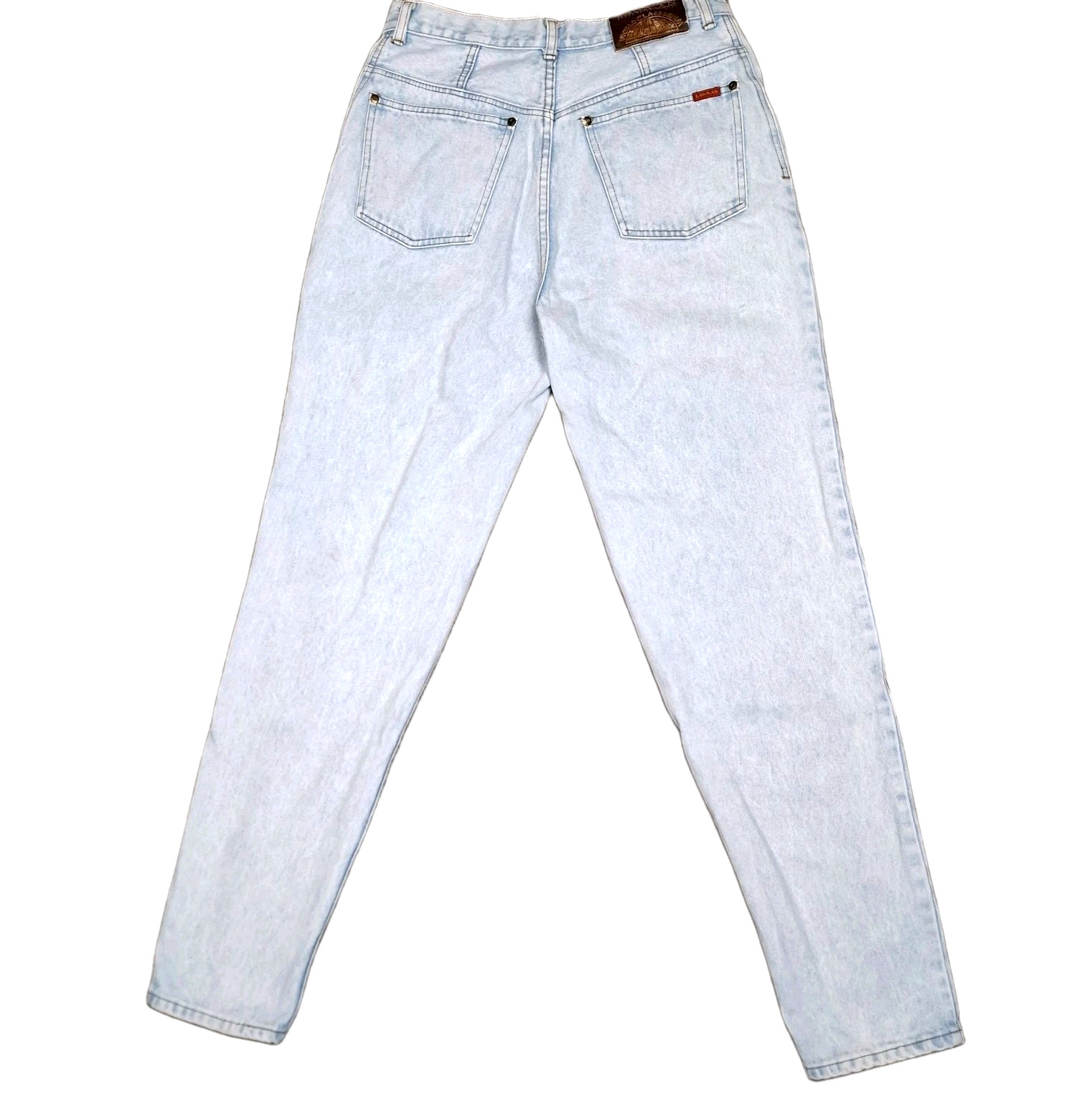 VTG Lawman Jeans Women Sz 13 Western High-Waist Light Wash Tapper Denim Pant 80s