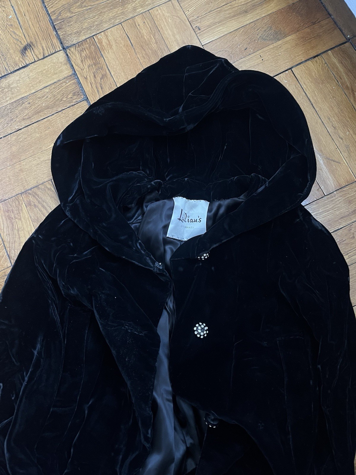 Velvet Cloak Opera Vintage Long Hooded