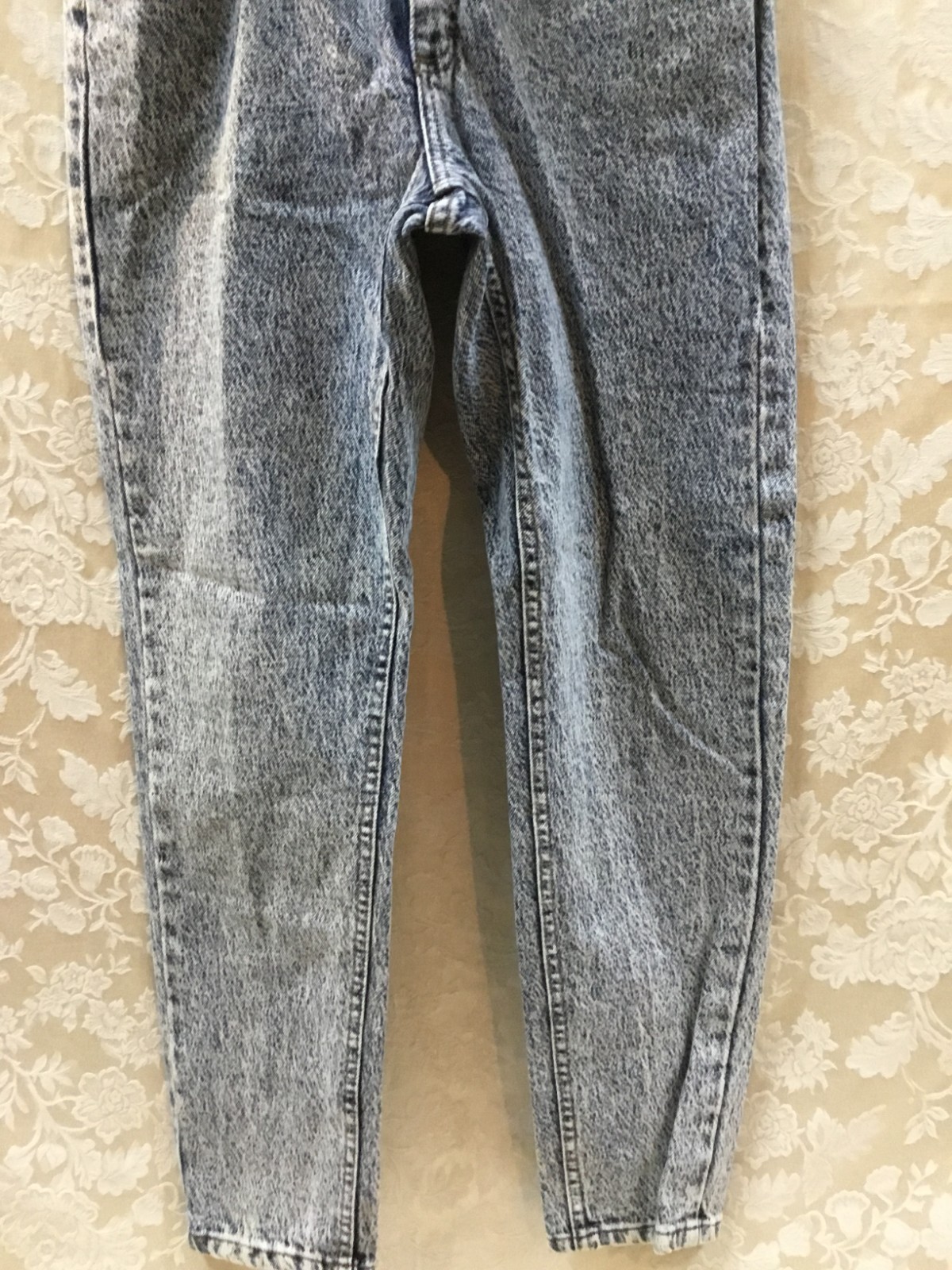 Vintage 90s Lee Acid Wash High Rise Jeans 13 Tapered Leg 27×30 MADE IN USA mom