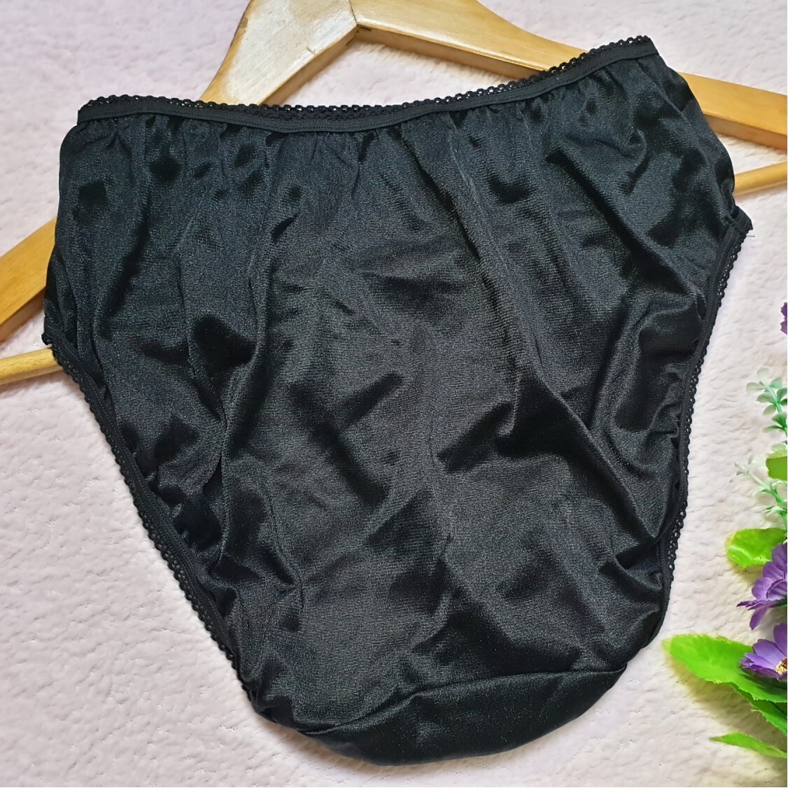 6 Pair Vintage Silky Panties 100% Nylon Sissy Sheer Briefs Size 6-7 Hip 35-39″