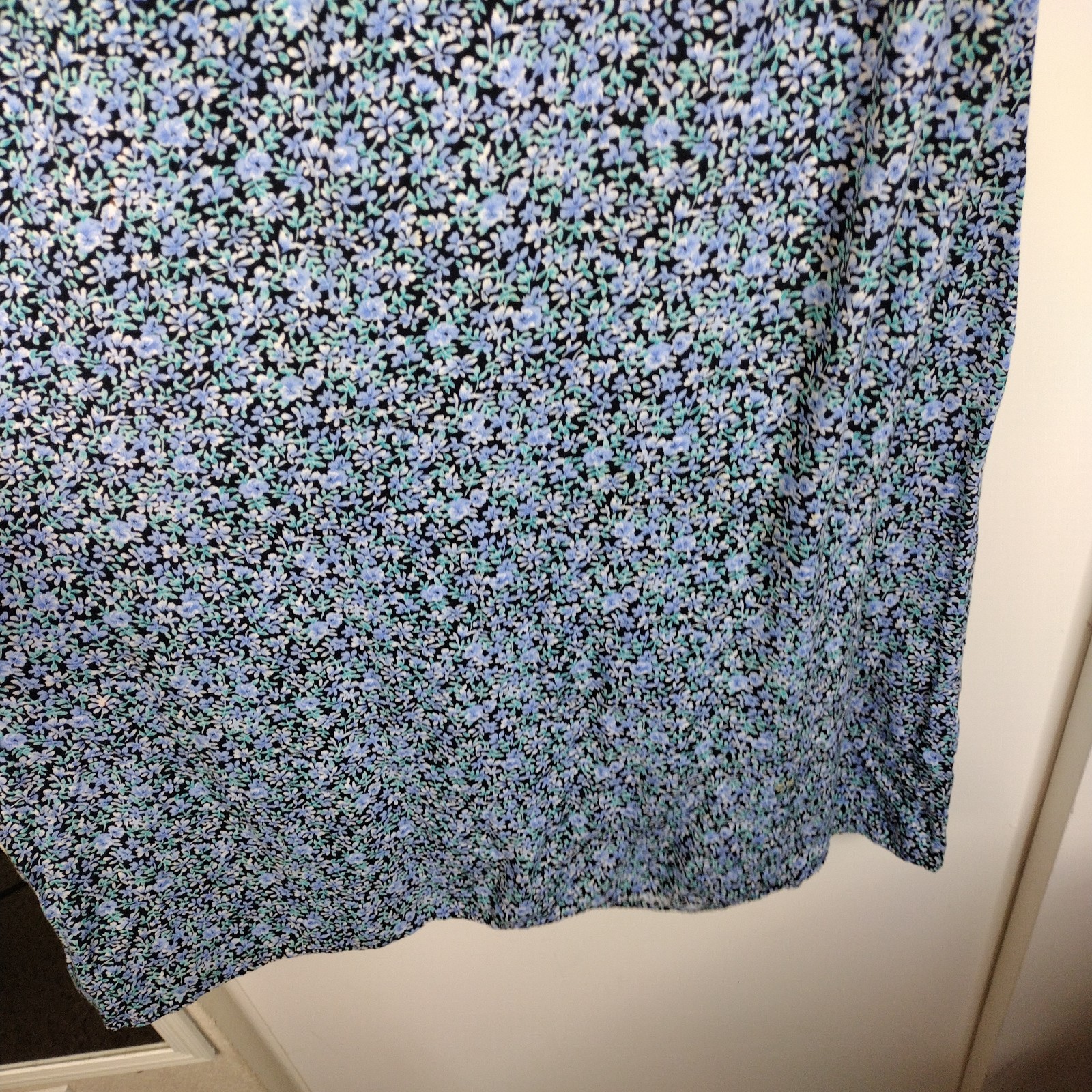 Vintage All That Jazz Grunge Floral Maxi Sundress No Size Tag Sz S? Black Blue