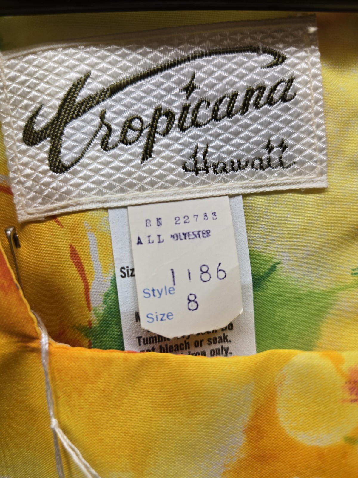 Vintage Tropicana Hawaiian Maxi Aloha Dress w1104