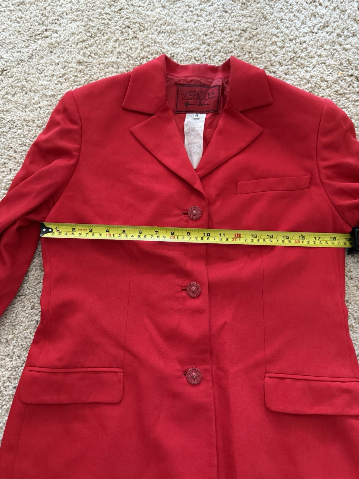 Vintage Versus Gianni Versace Red Blazer Women’s IT 46 / US 12 – Sold as-is