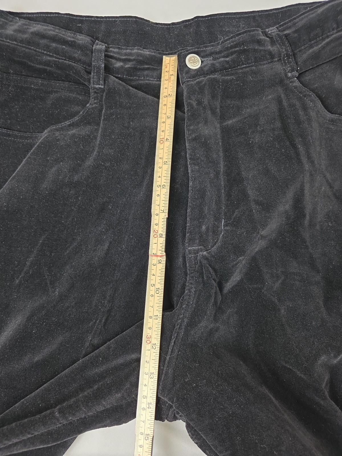 Vintage Bill Blass Pants Women’s Velvet 20W Black Baggy Tappered 35×28 High Rise