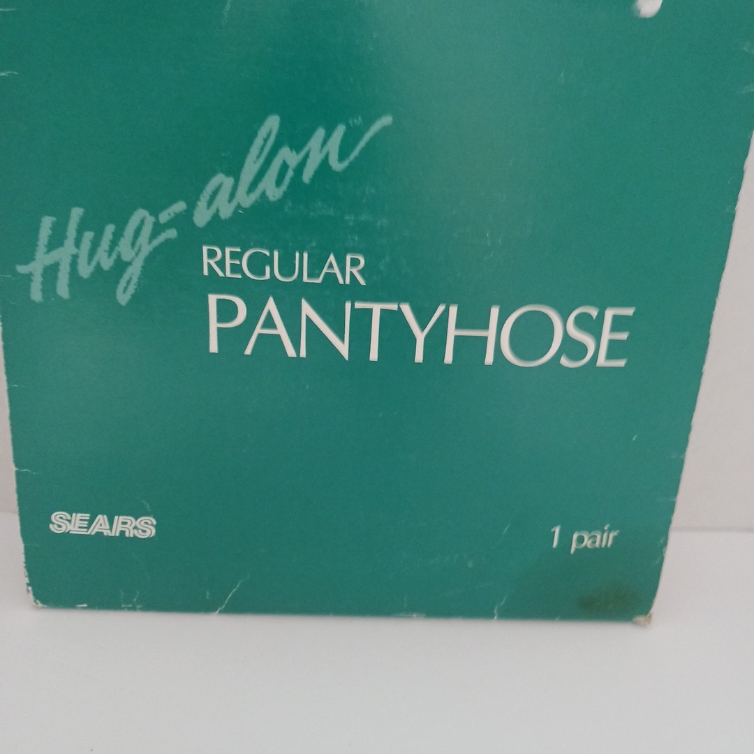 Vintage Sears Hug Alon Pantyhose Day Sheers Ivory Petite Reinforced Toe