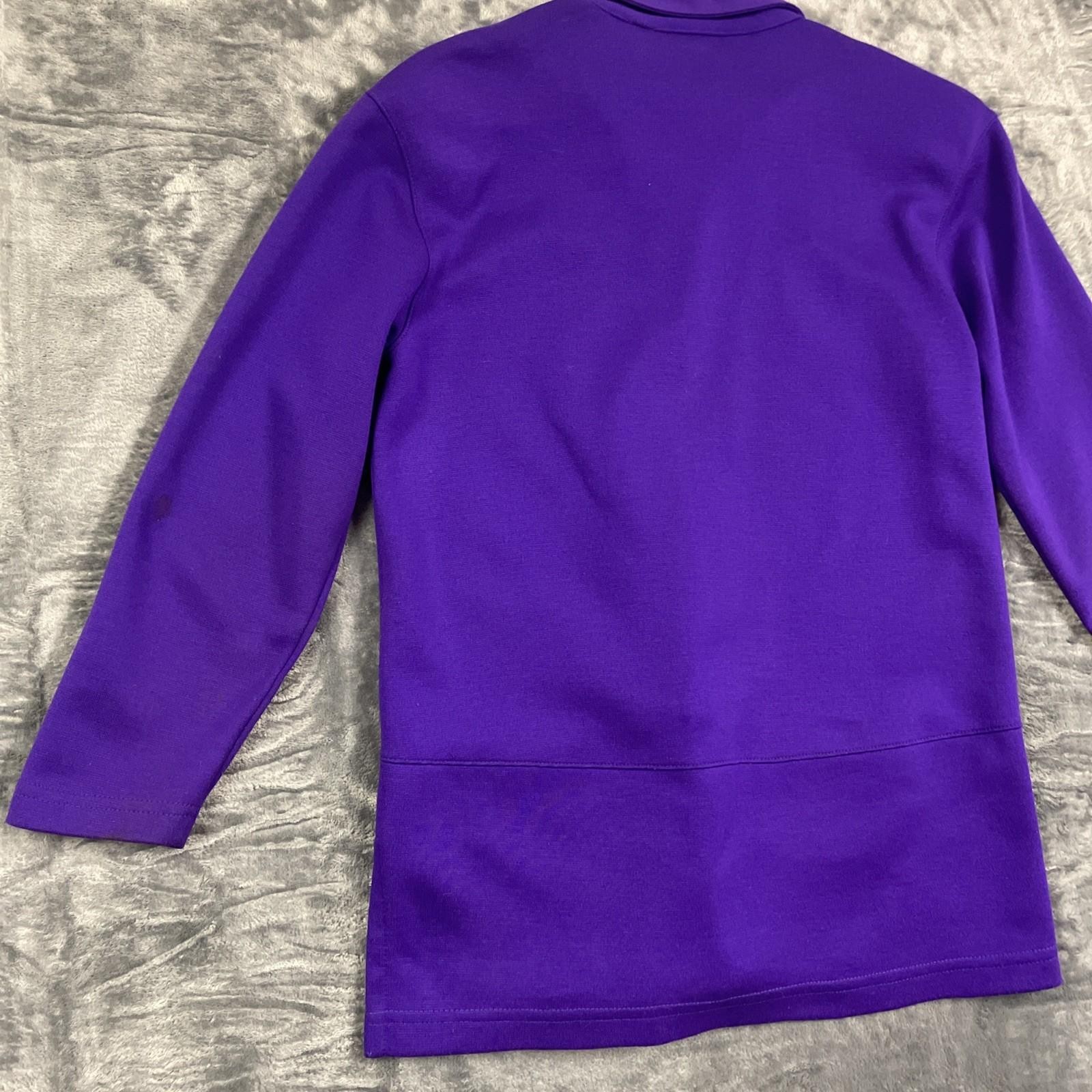 Vintage CLIO Purple Knit 2 Pc Suit Set Jacket Pants Women Small Made USA EUC
