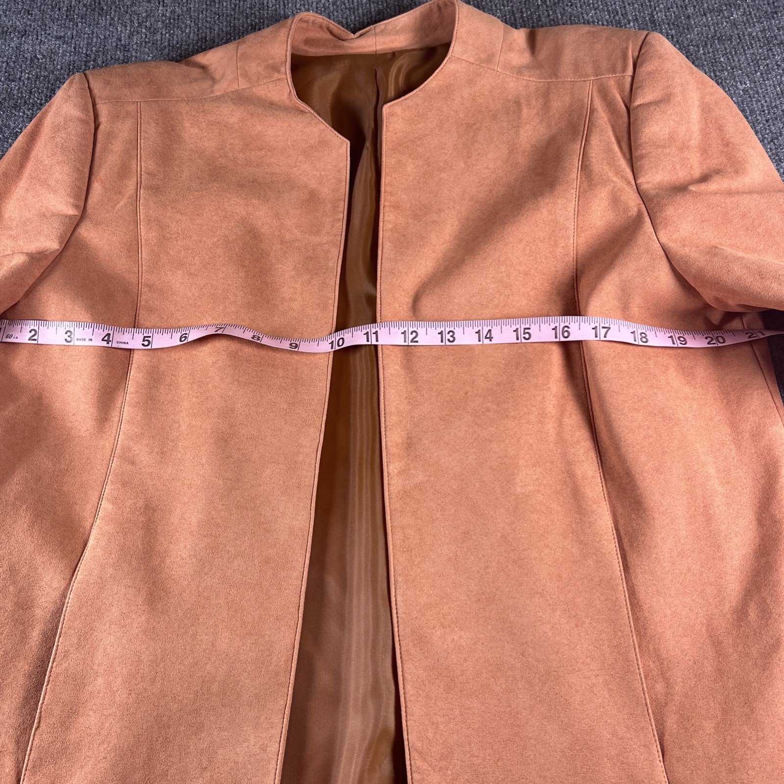 Vintage Patchington Suedmore Jacket And Skirt Peach Size 12 With Tags