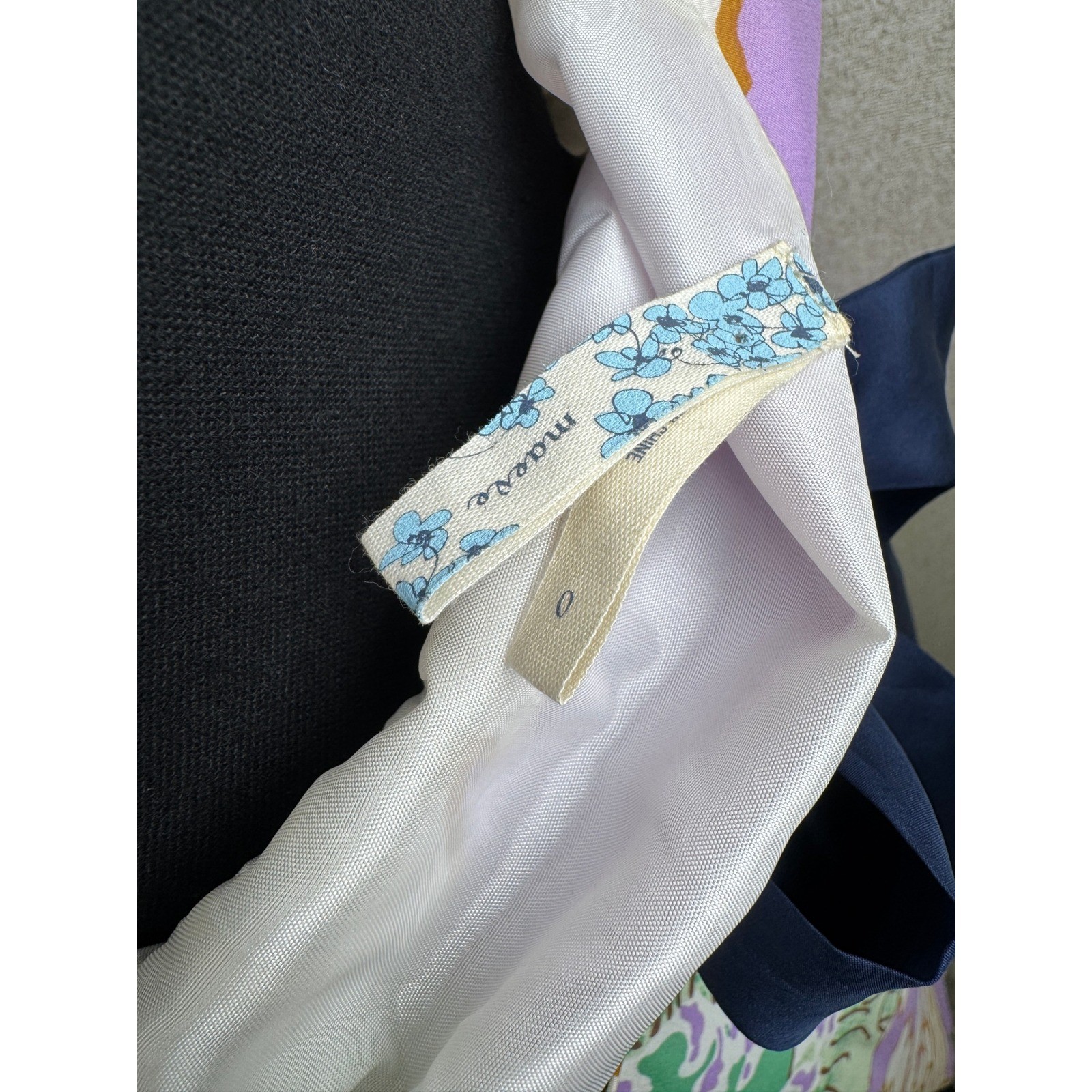 Vintage Y2K Maeve Anthropologie 100% Silk Floral Ruffle Dress — Size 0