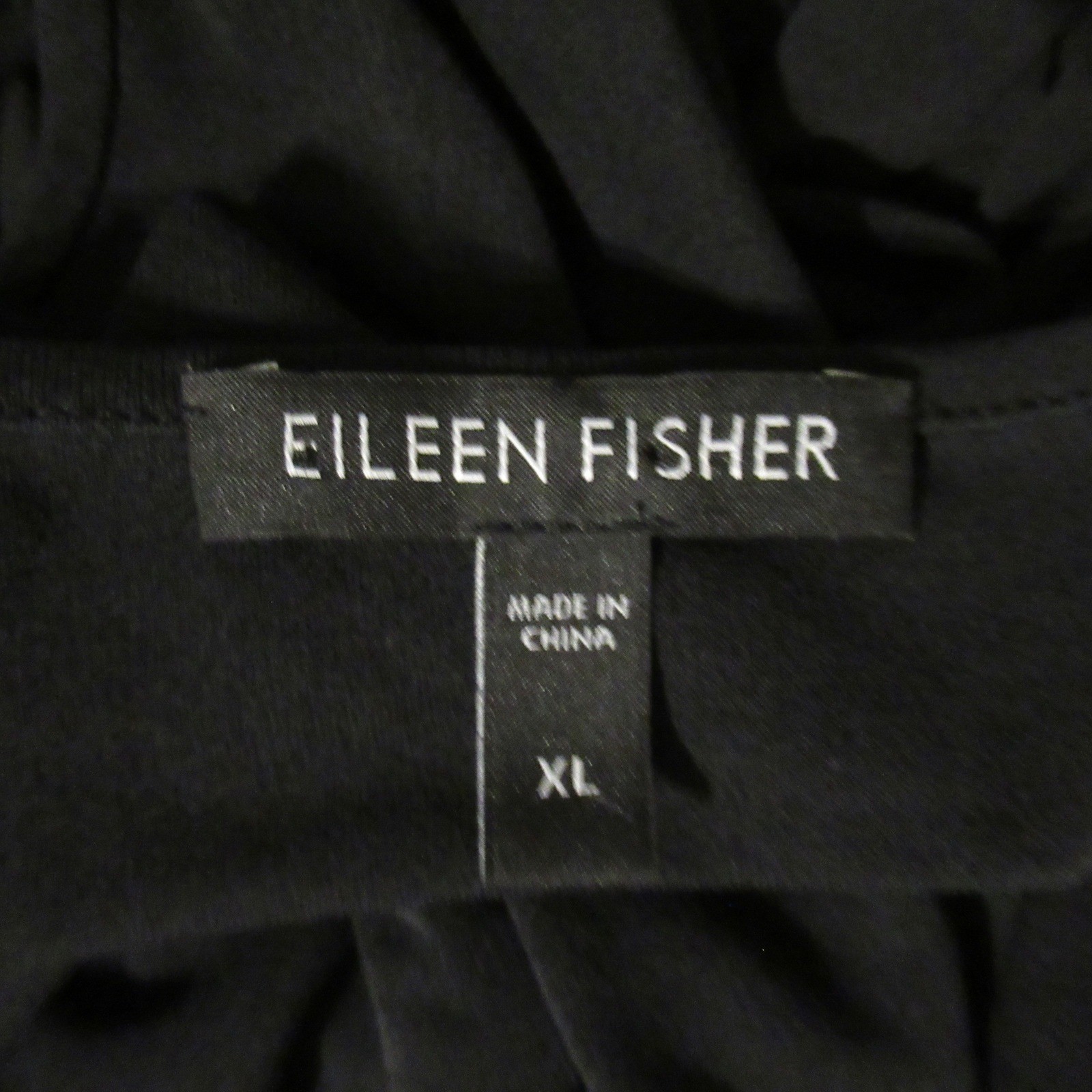 Eileen Fisher Tank Top XL Black 100% Silk Tunic Lagenlook Minimalist Capsule