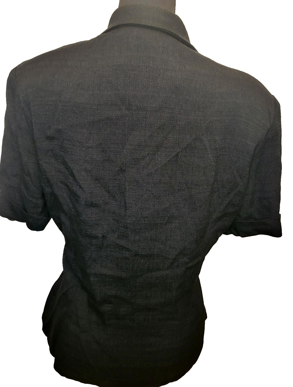 Studio 1 Vintage 90s Black Embroidered Button Up 16 Dark Cottage Whimsygoth